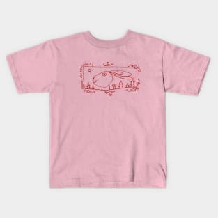 just a happy rabbit saying hi Kids T-Shirt